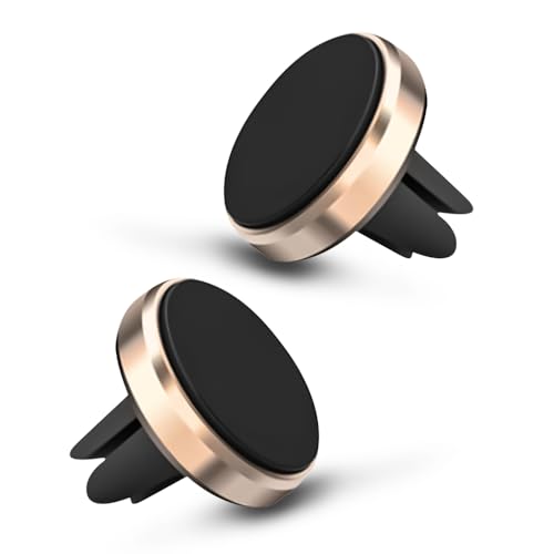 Wzhtuzi Handy Halterung Auto Magnet, handyhalterung Magnet, 360 Grad Drehbare Lüftungs-KFZ Halterung Handyhalter für Autohalterung Magnetische Handyhalter (Gold) von Wzhtuzi