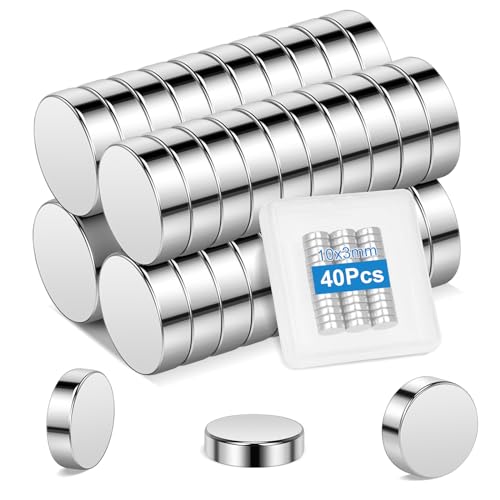 Wzone 40PCS Neodym Magnete, 10x3 mm Kleine Magnete Rund Starke Magnete für Whiteboard Kühlschrank Pinnwand Fotos DIY Craft Office Wzone 40PCS Neodym Magnete, 10x3 mm Kleine Magnete Rund Starke Magnete für Whiteboard Kühlschrank Pinnwand Fotos DIY Craft Office von Wzone