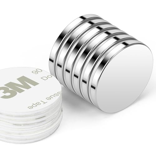 Wzone 6 Stück Neodym Magnete Extra Stark, 25×3mm Magnete Selbstklebend Stark, Starke Magneten Klebemagnete, Magnete Rund für Büro und Kühlschrank und Whiteboard Wzone 6 Stück Neodym Magnete Extra Stark, 25×3mm Magnete Selbstklebend Stark, Starke Magneten Klebemagnete, Magnete Rund für Büro und Kühlschrank und Whiteboard von Wzone