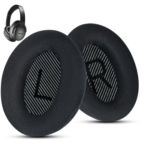 Komfortabler Stoff: Wzsipod Ohrpolster für Bose QuietComfort 35 / QC35ii Kopfhörer, kompatibel mit QC45, QC25, QC2, QC15 und mehr, exklusive Ersatzteile, S1 von Wzsipod