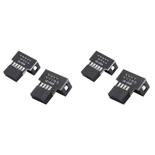 Wzxksoac 2 Satz Nach Unten und Oben Abgewinkelter 90-Grad-Stecker auf Buchse, USB 2.0, 10-Poliger 9-Poliger Header für Motherboard-Erweiterungsadapter Wzxksoac 2 Satz Nach Unten und Oben Abgewinkelter 90-Grad-Stecker auf Buchse, USB 2.0, 10-Poliger 9-Poliger Header für Motherboard-Erweiterungsadapter von Wzxksoac