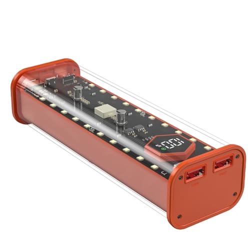 Wzxksoac 21700 -Aufbewahrungsbox, 4 Steckplätze, DIY-Powerbank-Box für 21700 Ladegerät, Dual-USB-Ausgang, TypeC-Eingang, Orange Wzxksoac 21700 -Aufbewahrungsbox, 4 Steckplätze, DIY-Powerbank-Box für 21700 Ladegerät, Dual-USB-Ausgang, TypeC-Eingang, Orange von Wzxksoac