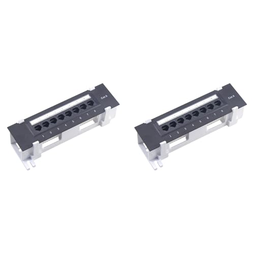 Wzxksoac 2X 8-Port-Patchpanel für Cat. 6 Vielseitige Kunststoff-Wandhalterung für Rechenzentren für Computer zu Hause für die Verkabelung im Serverraum im BüRo Wzxksoac 2X 8-Port-Patchpanel für Cat. 6 Vielseitige Kunststoff-Wandhalterung für Rechenzentren für Computer zu Hause für die Verkabelung im Serverraum im BüRo von Wzxksoac