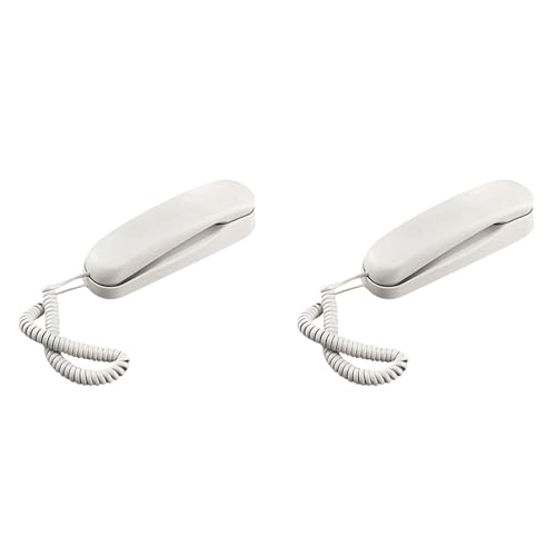 Wzxksoac 2X Kabelgebundenes Wandtelefon, Kleines Hoteltelefon, Geeignet für Zuhause/Badezimmer/Schule/BüRo, Festes Wandtelefon, von Wzxksoac