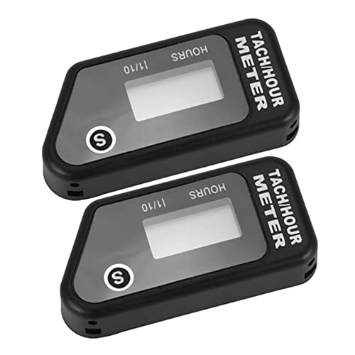Wzxksoac 2X Rück Stellbarer Stunden Zähler Digitaler Drehzahl Messer für Außen Border Rasen Mäher Motocross Motorrad Marine Ketten SäGe Pit Fahrrad Hm016R von Wzxksoac