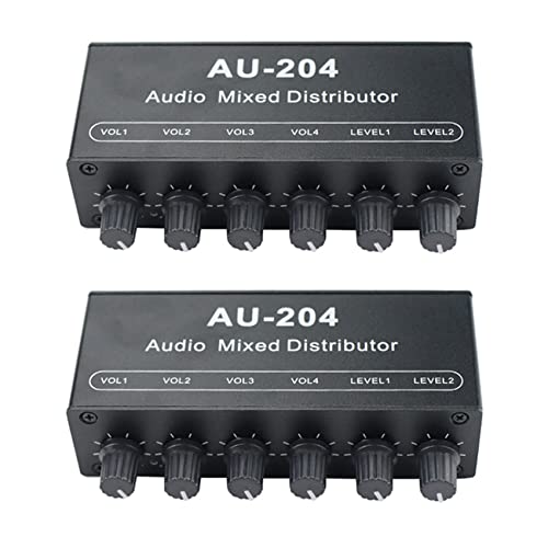 Wzxksoac 2X Stereo Mixer Audio (2 Eingänge, 4 Ausgänge) Drücken Vier Kopfhörer Oder Externe Leistungs Verstärker von Wzxksoac
