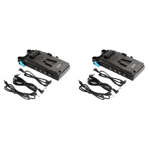 Wzxksoac 2X V-Mount-V-Lock-Akkuplattenadapter für V-Mount-Akkuhalterung für Kamera, Videoleuchte, Monitor, Audiorecorder Wzxksoac 2X V-Mount-V-Lock-Akkuplattenadapter für V-Mount-Akkuhalterung für Kamera, Videoleuchte, Monitor, Audiorecorder von Wzxksoac