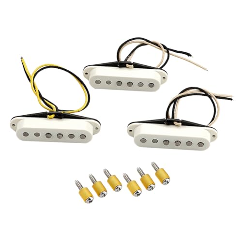 Wzxksoac 3-In-1-Gitarrenzubehör-Set - Weißer 69-Schallloch-Tonabnehmer mit Stimmgerät und Capodaster Wzxksoac 3-In-1-Gitarrenzubehör-Set - Weißer 69-Schallloch-Tonabnehmer mit Stimmgerät und Capodaster von Wzxksoac