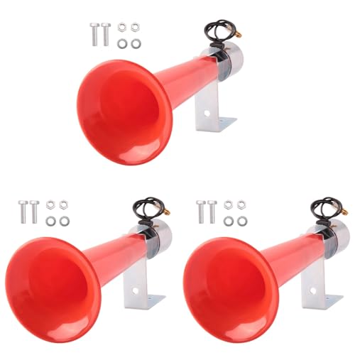 Wzxksoac 3X 12 / 24V 180DB Super Lautes Luft Horn Trompete für Auto Boots Zug mit Druck Luft Bremse von Wzxksoac