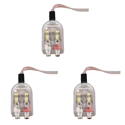 Wzxksoac 3X Fahrzeuge Auto Absteigende Impedanz Konverter Adapter Lautsprecher auf Cinch Linie Wzxksoac 3X Fahrzeuge Auto Absteigende Impedanz Konverter Adapter Lautsprecher auf Cinch Linie von Wzxksoac