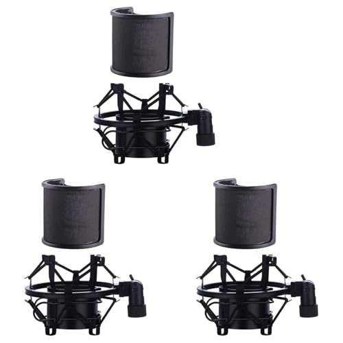 Wzxksoac 3X Mikrofon DäMpfer Halterung mit Mikrofon Filter Windschutz Scheiben AufhäNgung Clip für DäMpfer Halterung Wzxksoac 3X Mikrofon DäMpfer Halterung mit Mikrofon Filter Windschutz Scheiben AufhäNgung Clip für DäMpfer Halterung von Wzxksoac