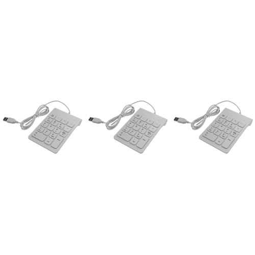 Wzxksoac 3X Mini USB Kabel Ziffern Block Tastatur 18 Tasten Digitale Tastatur für die Abrechnung Teller Laptop Android Notebook Tablets PC () von Wzxksoac