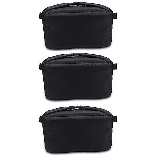 Wzxksoac 3X Universal Insert Partition Gepolsterte Kamera Tasche Stoßfeste Schutz Hülle für DSLR SLR Kamera (Schwarz) von Wzxksoac