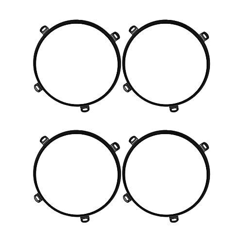 Wzxksoac 4 Stücke für Jk Tj 07-17 7 LED Scheinwerfer Runde Ring Halterung für Scheinwerfer Lampenfassungen Schwarz Wzxksoac 4 Stücke für Jk Tj 07-17 7 LED Scheinwerfer Runde Ring Halterung für Scheinwerfer Lampenfassungen Schwarz von Wzxksoac