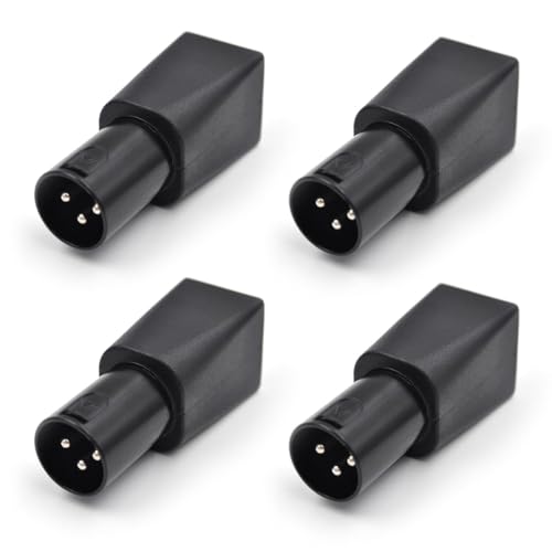Wzxksoac 4-Teiliger -Auf-RJ45-Anschluss, RJ45-Ethernet auf 3-Poligen XLR-Adapter, 3-Poliger XLR-Adapter für Audio-Video-Stecker von Wzxksoac