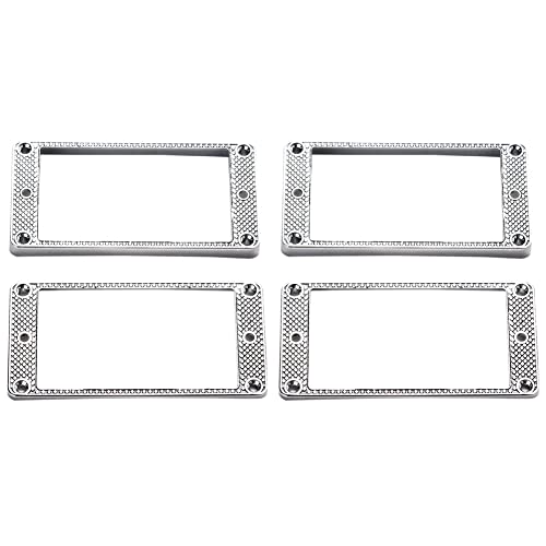 Wzxksoac 4Pcs Humbucker Tonabnehmer Ring Metall Gebogener Boden Rahmen für LP Gitarren Teile Wzxksoac 4Pcs Humbucker Tonabnehmer Ring Metall Gebogener Boden Rahmen für LP Gitarren Teile von Wzxksoac
