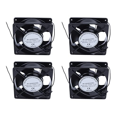 Wzxksoac 4X AC 220V-240V 0.14A Buerstenlose Luefter 120 x 120 x 38 mm von Wzxksoac