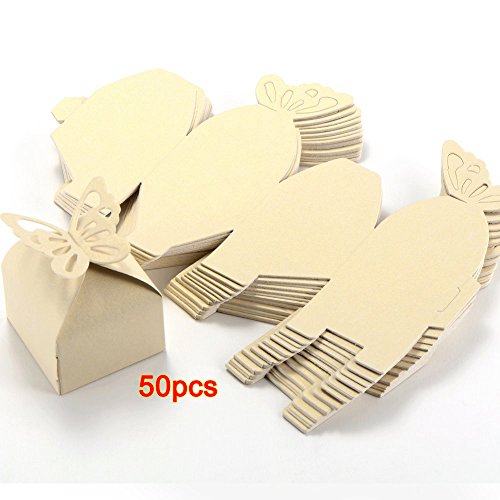 Wzxksoac 50 Stueck Schmetterling Hochzeit Bevorzugung Case Suessigkeit Geschenk Kaesten von Wzxksoac