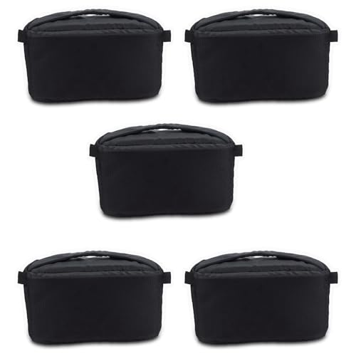 Wzxksoac 5X Universal Insert Partition Gepolsterte Kamera Tasche Stoßfeste Schutz Hülle für DSLR SLR Kamera (Schwarz) von Wzxksoac