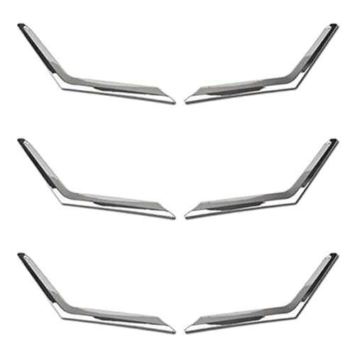 Wzxksoac 6 StüCk Chrom Front Mesh KüHler Grill Grill Kopf Licht Abdeckung Trim für Rogue T32 2014 2015 2016 von Wzxksoac