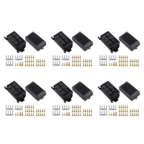 Wzxksoac 6X Sicherungsrelais Box 5 Sicherung Halter 6 Relais Block Halter Sicherungsblock 12V Sicherungskasten Wagen von Wzxksoac