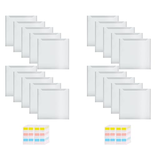 Wzxksoac Aufbewahrungsorganisator für Sammelalbumpapier mit 120 Selbstklebenden Registerreitern, 20Er-Pack Papieraufbewahrungstasche Aus Kunststoff zum Aufbewahren Von Papierakten Wzxksoac Aufbewahrungsorganisator für Sammelalbumpapier mit 120 Selbstklebenden Registerreitern, 20Er-Pack Papieraufbewahrungstasche Aus Kunststoff zum Aufbewahren Von Papierakten von Wzxksoac
