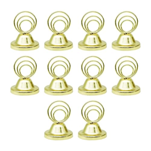 Wzxksoac Notizhalter in Topfdeckelform, Tischnummernhalter, Sitzkartenhalter Aus Metall für Den Schreibtisch, Geeignet für Hochzeitsbankette (Gold) von Wzxksoac