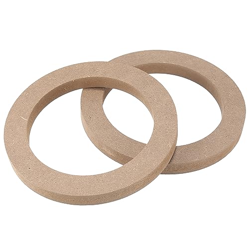 X AUTOHAUX 2 Stück Auto Khaki Lautsprecher Subwoofer Distanzringe 5" Universal Holz von X AUTOHAUX