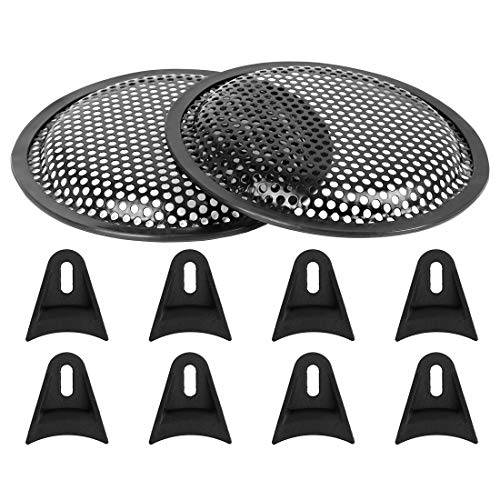 X AUTOHAUX 2 stücke 6 Zoll Audio Subwoofer Lautsprecher Schutzgitter schwarz 1.3x16.7cm(H*D) von X AUTOHAUX
