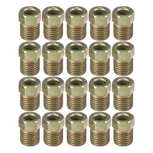 X AUTOHAUX 20 Stück Auto Messing Bremsleitungsmutter Armaturen 3/8 Zoll 24 Gewinde X AUTOHAUX 20 Stück Auto Messing Bremsleitungsmutter Armaturen 3/8 Zoll 24 Gewinde von X AUTOHAUX