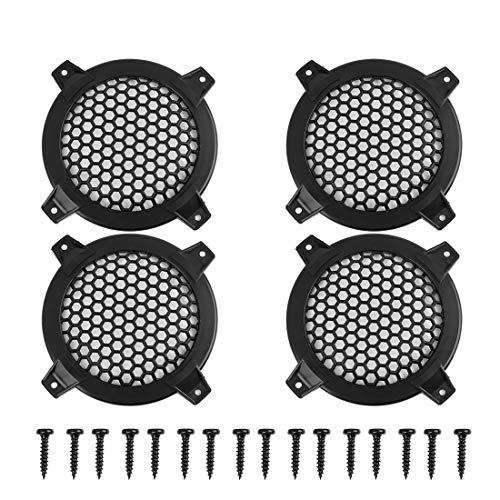 X AUTOHAUX 4 x Grillabdeckung, 10,2 cm Netzschutz, Auto-Lautsprecherabdeckung, Woofer, Subwoofer, Grill X AUTOHAUX 4 x Grillabdeckung, 10,2 cm Netzschutz, Auto-Lautsprecherabdeckung, Woofer, Subwoofer, Grill von X AUTOHAUX