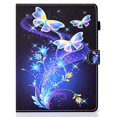 10 inch Tablet Case Cover - hülle 10.1 Zoll universal für Samsung Galaxy E 9.6/Tab S2 9.7, ASUS ZenPad 10, Lenovo TB-X103F/Tab 2 A10-70, T5 10/M5 Lite 10 (Butterfly Flower) von X-Best