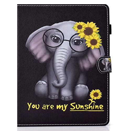 10 inch Tablet Case Cover - hülle 10.1 Zoll universal für Samsung Galaxy E 9.6/Tab S2 9.7, ASUS ZenPad 10, Lenovo TB-X103F/Tab 2 A10-70, T5 10/M5 Lite 10 (Chrysanthemum Elephant) von X-Best