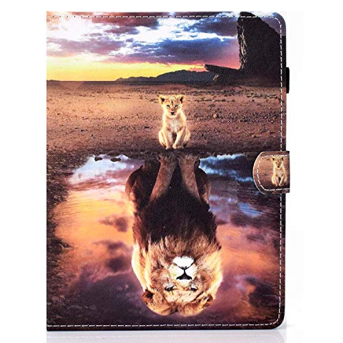 10 inch Tablet Case Cover - hülle 10.1 Zoll universal für Samsung Galaxy E 9.6/Tab S2 9.7, ASUS ZenPad 10, Lenovo TB-X103F/Tab 2 A10-70, T5 10/M5 Lite 10 (Leopard and Lion) von X-Best