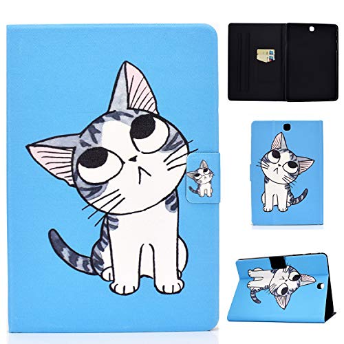 Hülle für Samsung Galaxy Tab A SM-T550 T551 T555 9.7 Zoll Flip Case Cover Magnetisch Ständer Tasche Tablet Schutzhülle mit Kartenfach für Galaxy Tab A 9.7" von X-Best