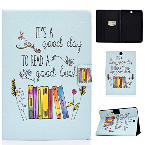 Hülle für Samsung Galaxy Tab A SM-T550 T551 T555 9.7 Zoll Flip Case Cover Magnetisch Ständer Tasche Tablet Schutzhülle mit Kartenfach für Galaxy Tab A 9.7" von X-Best