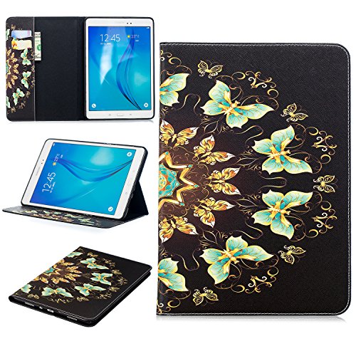 X-Best Samsung Galaxy Tab A 9.7 Inch Hülle PU Leder Flip Case Cover Magnetisch Ständer Tasche Tablet Schutzhülle mit Kartenfach für Galaxy Tab A 9.7" Tablet SM-T550/T551/T555 von X-Best