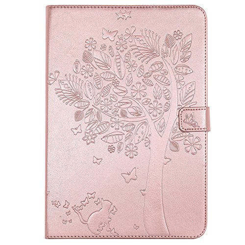 X-Best Samsung Galaxy Tab A 9.7 Inch Hülle PU Leder Flip Case Cover Magnetisch Ständer Tasche Tablet Schutzhülle mit Kartenfach für Galaxy Tab A 9.7" Tablet SM-T550/T551/T555 von X-Best