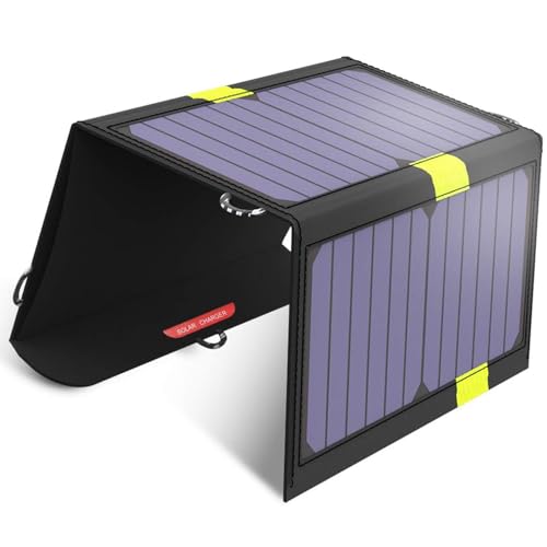 X-DRAGON Solar Ladegerät 20W 2-Port USB Faltbar SunPwer Solar Panel Handy Ladegerät für iPhone, Andriod Smartphone, Tablets, iPad, Samsung usw von X-DRAGON