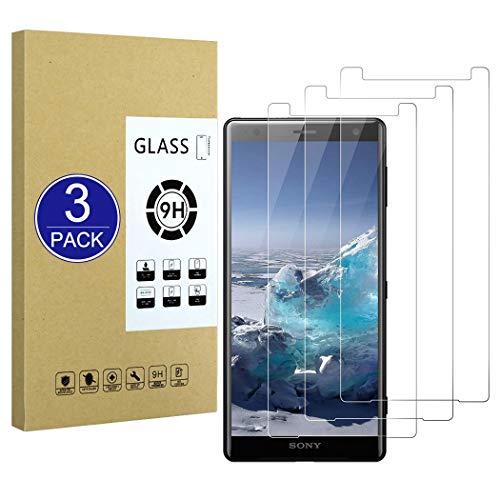 X-Dision [3 Pack] Gehärtetes Glas Kompatibel mit Sony Xperia XZ2,[Ultrabeständig,Blasenfrei,Einfach zu Installieren]Display Schutzfolie für Sony Xperia XZ2 von X-Dision