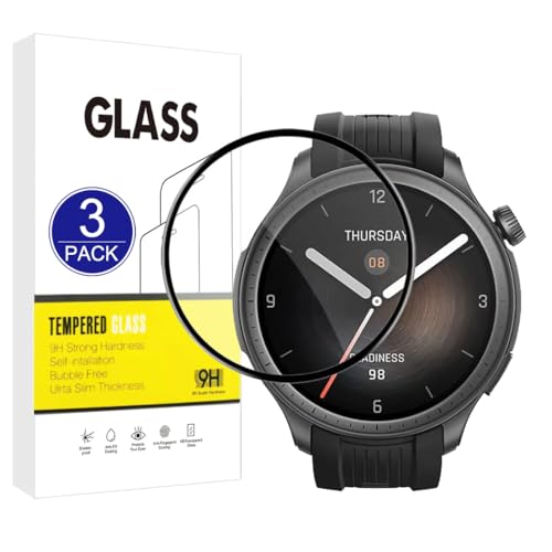 X-Dision [3 Stück] Displayschutzfolie kompatibel mit Amazfit Balance,[Kratzfest, High Definition][3D Curved Full Cover] Schutzfolie für Amazfit Balance von X-Dision