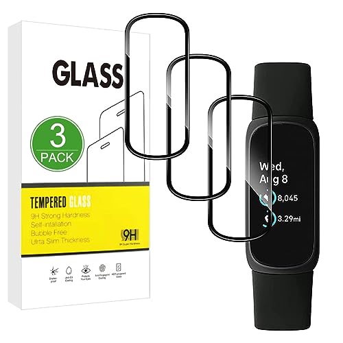 X-Dision [3 Stück] Displayschutzfolie kompatibel mit Fitbit Inspire 3,[Kratzfest, High Definition][3D Curved Full Cover] Schutzfolie für Fitbit Inspire 3 von X-Dision