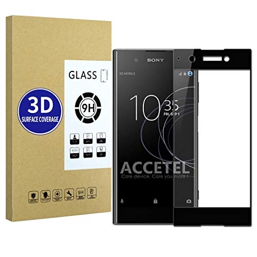 X-Dision Sony Xperia XA1 Plus (Schwarz) 3D Schutzfolie Vollbildschutz Premium HD-Komplettabdeckung 9H Härten von Glasschutz Anti-Fingerabdruck und Anti-Shatter von X-Dision