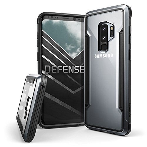 X-Doria 468244 Defense Shield Aluminiumgehäuse für Samsung Galaxy S9 Plus, 15,72 cm (6,2 Zoll) Schwarz von X-Doria