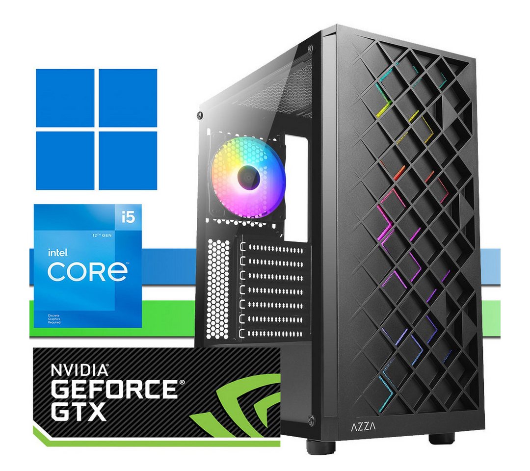 X-HARDWARE X-Gaming 12400F, 32GB RAM, GTX1650, 1000GB NVMe SSD + bis zu 4TB HDD Gaming-PC (Intel Core i5 12400F, GTX 1650, 32 GB RAM, 0 GB HDD, 1000 GB SSD, Luftkühlung, Windows 11 Professional) von X-HARDWARE