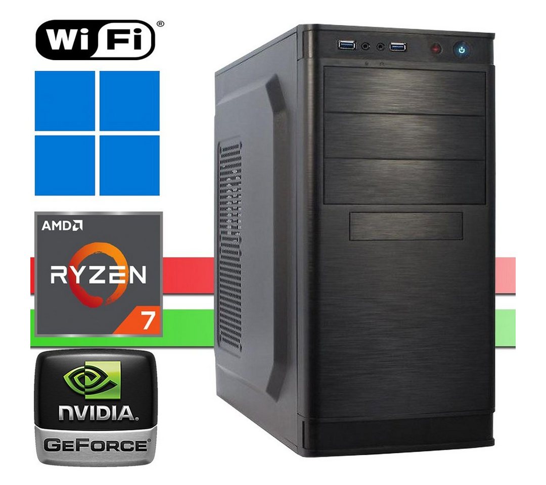 X-HARDWARE X-Power Computer 4700S, 16GB RAM, 1000GB SSD + bis zu 4TB HDD Business-PC (AMD Ryzen 7 4700S, Nvidia GeForce GT730 2GB GDDR3, 16 GB RAM, 0 GB HDD, 1000 GB SSD, Luftkühlung, Windows 11 Professional) von X-HARDWARE