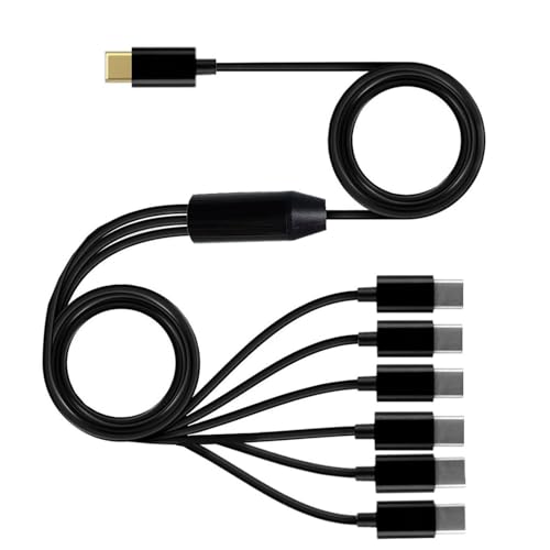 X-Institute 1 bis 6 USB-C-Ladekabel, tragbares Typ-C-auf-Typ-C-Splitter-Adapter-Ladekabel für Tablet, 0,5 m/1,5 m X-Institute 1 bis 6 USB-C-Ladekabel, tragbares Typ-C-auf-Typ-C-Splitter-Adapter-Ladekabel für Tablet, 0,5 m/1,5 m von X-Institute
