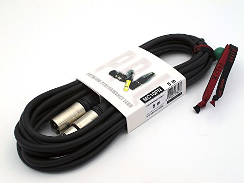 X-LEAD MC10PN050BK PLATINUM series, sehr hochwertiger Profi Mikrofon Kabel – XLR/XLR, Ausgewogen Kabel – Original NEUTRIK - (5 m, schwarz) – MADE IN ITALY by INCO von X-LEAD
