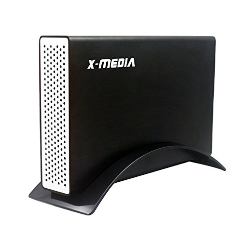 X-MEDIA 8,9 cm (3,5 Zoll) USB 3.0 SATA Aluminium Festplatte HDD Externes Gehäuse, unterstützt 2,5/3,5 Zoll SATA/SSD Festplatte [XM-EN3251U3-BK] von X-MEDIA
