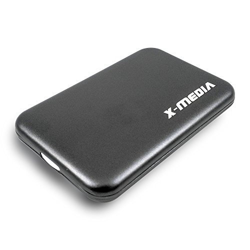 X-MEDIA XM-EN2251U3-BK Gehäuse für Externe Festplatte, 6,3 cm (2,5 Zoll), superschnell, USB 3.0, SATA I/II/III, Aluminium von X-MEDIA